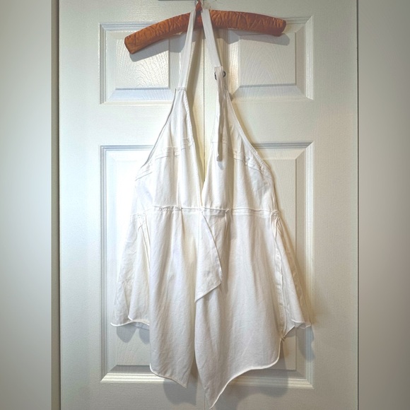 Free People Halter Top White Draped Handkerchief Hem Sold at Revolve. Size XL - Picture 8 of 11